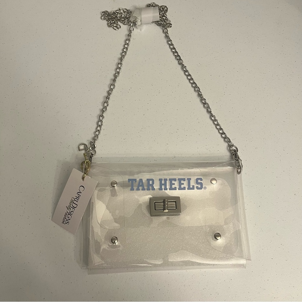 UNIVERSITY NORTH CAROLINA TAR HEELS STADIUM APPROVED CLEAR ENVELOPE CROSSBODY